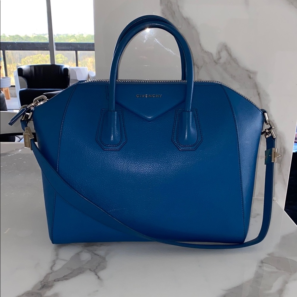 Givenchy Electric Blue Large Antigona Leather Handbag